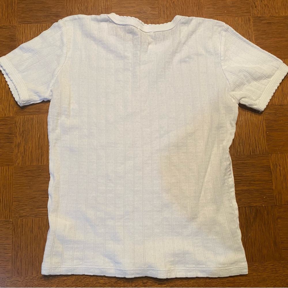 Leset Pointelle Crewneck T-Shirt